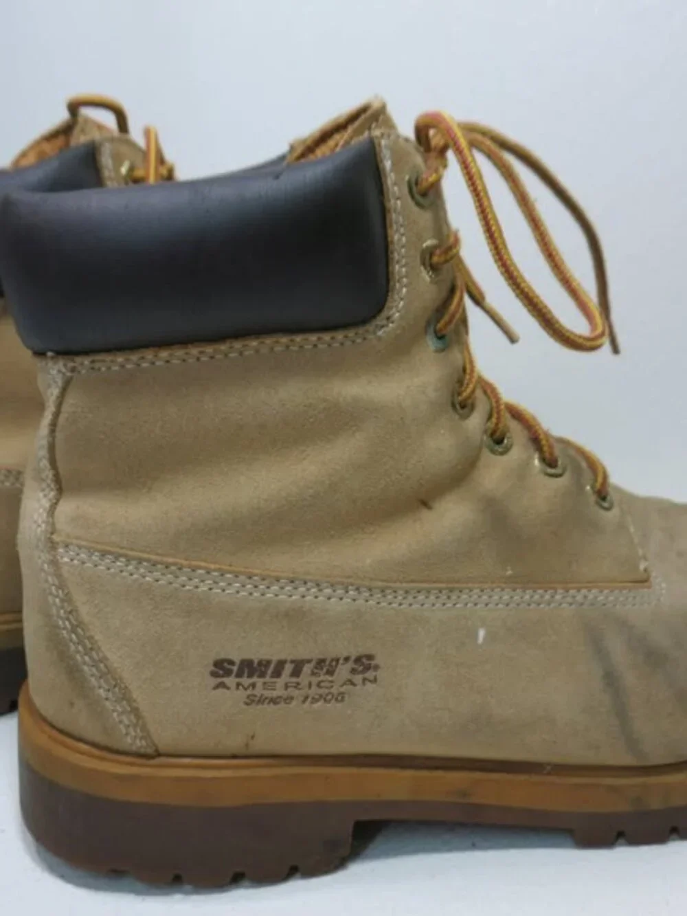 Smith's American Suede Leather Soft Toe Work Boots Shoes Men's Footwear 12 M